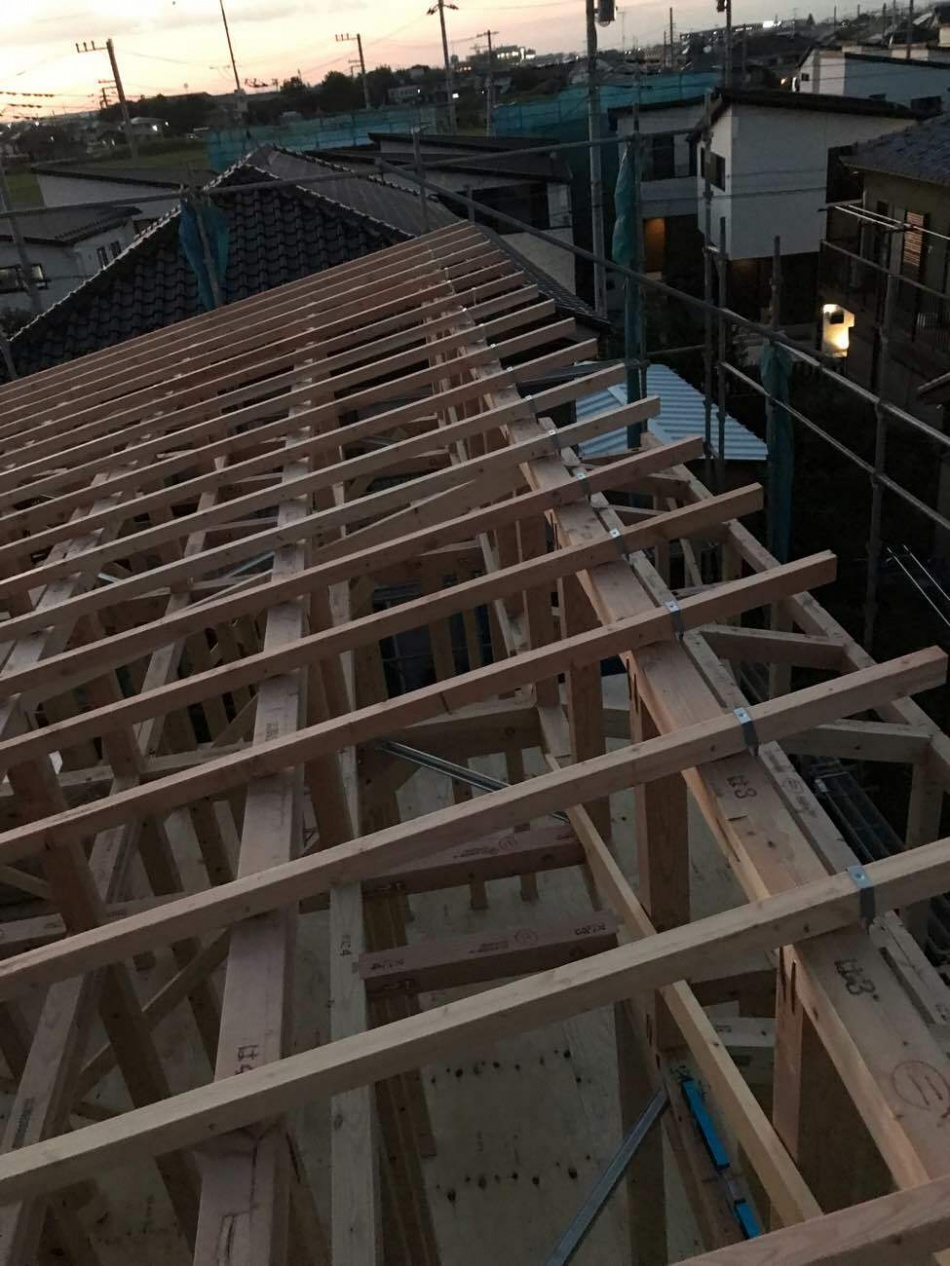 埼玉県久喜市T様邸注文住宅新築工事は上棟しました。