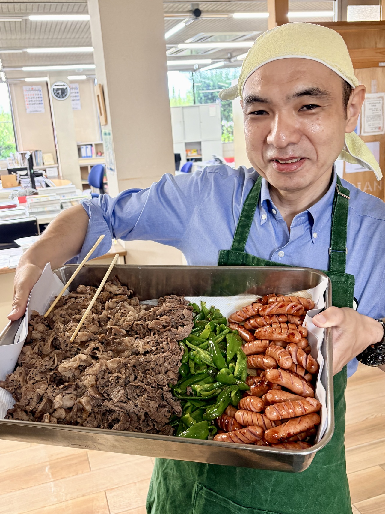【松井伝統】朝の活力！親睦朝食会 ～至高の焼肉パスタ編～
