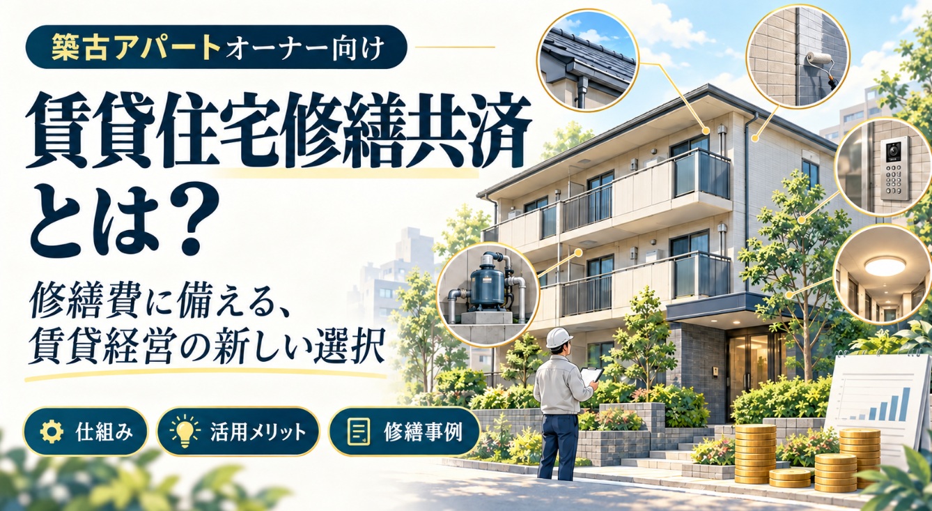 【築古物件を持つ大家必見】賃貸住宅修繕共済の仕組みとは？税制優遇と支払実績から導くキャッシュフロー防衛術
